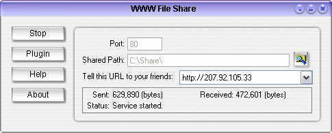 WWW File Share 2.0 screenshot